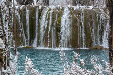 Arrow Bamboo Lake Waterfalls in Juizhaigou, China, is a UNESCO world natural and cultural site. As...