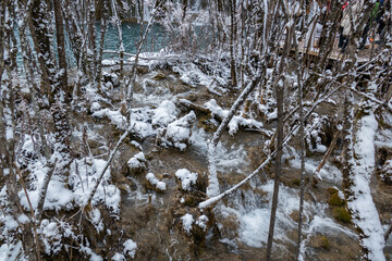Arrow Bamboo Lake Waterfalls in Juizhaigou, China, is a UNESCO world natural and cultural site. As the world's most beautiful national park, it features unique waterfalls