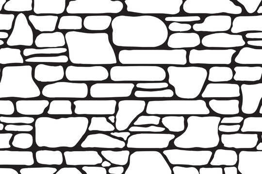 Stone wall texture vector illustration