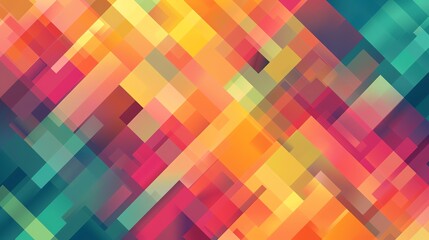 Obraz premium An abstract geometric background with squares and rectangles in various colors.