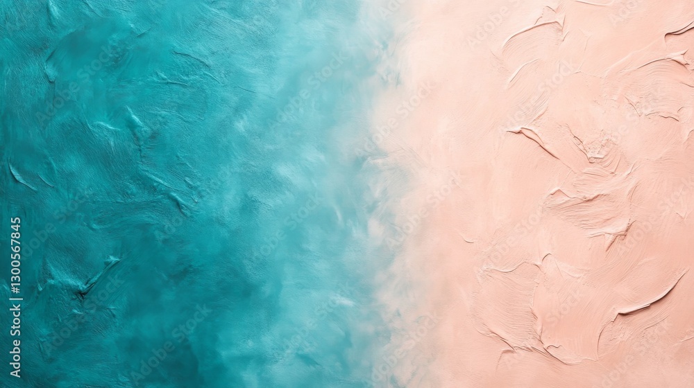Aufkleber This composition features a soft focus gradient background transitioning from deep teal to warm beige, showcasing subtle grainy textures that enhance visual depth