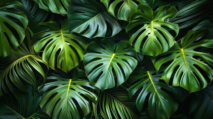 Refreshing Botanical Background Featuring a Soft Green Fern Leaf Composition