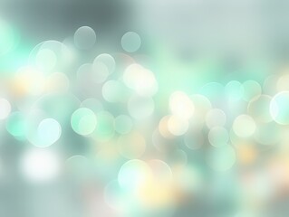 Obraz premium Abstract teal bokeh background; light circles, soft focus