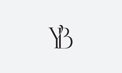 YB, BY, Y, B Abstract Letters Logo Monogram