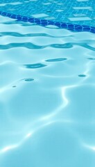 Fototapeta premium Tranquil Blue Water Reflection on Swimming Pool Surface
