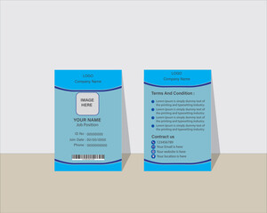 Print, ID card, Vector template for Print, Professional ID card, Identity Card, Creative Design, Customizable design for Print or digital use, Adobe Illustrator Vector file high-quality for Branding