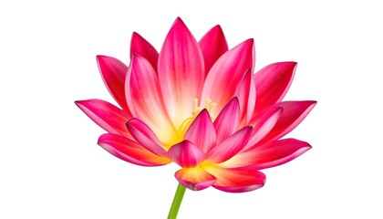 Obraz premium A single vibrant bloom, petals unfurled, isolated on pure white, elegant, design element