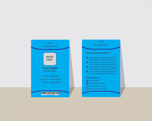 Print, ID card, Vector template for Print, Professional ID card, Identity Card, Creative Design, Customizable design for Print or digital use, Adobe Illustrator Vector file high-quality for Branding