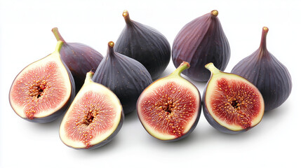 fresh figs isolated on white background