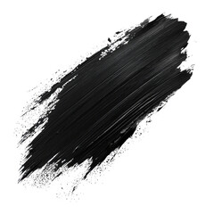 Bold black paint brush stroke isolated on Cutout background.PNG