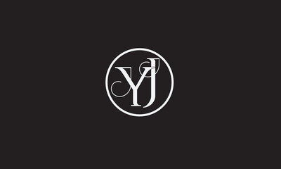 YJ, JY, Y, J Abstract Letters Logo Monogram