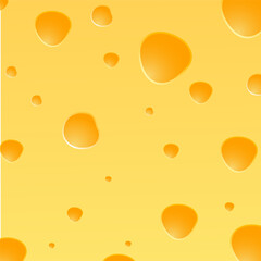 Cheese yellow background realistic illustration