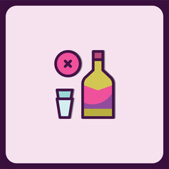 Alcohol Restriction Icon, No Alcohol Sign, Prohibition Symbol, Drinks Icon, Beverage Icon, Bar Icon, Pub Icon, Restaurant Icon, Alcohol Free Icon, Health Icon