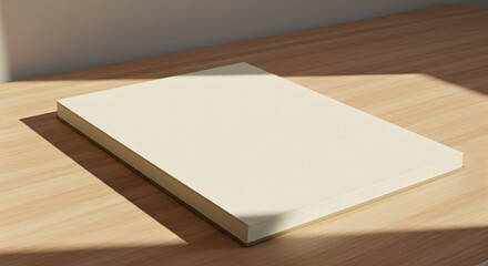 A blank notepad on a desk with space for text. copyspace. textspace