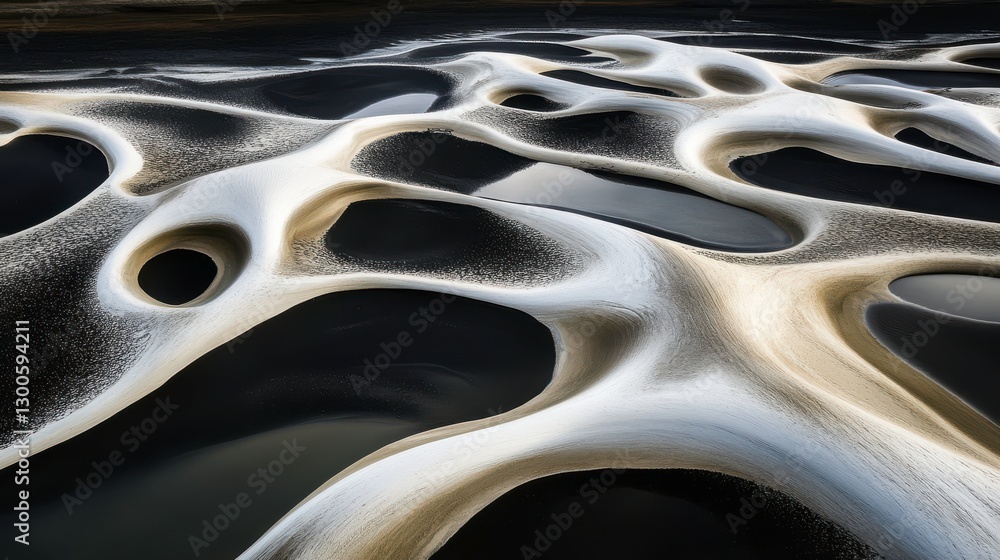 Poster abstract coastal patterns in unique ocean water views