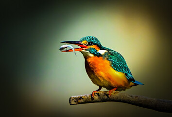 exotic bird on a branch