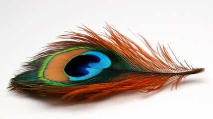 Vibrant Peacock Feather Close-Up