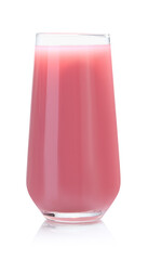Tasty guava juice in glass isolated on white