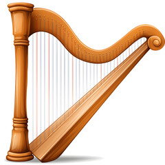harp isolated on white background