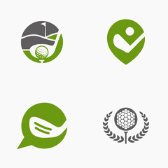 set of modern creative Golf logo designs
