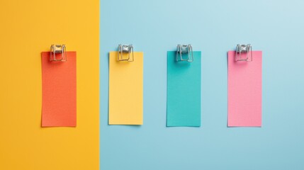 Check mark infographics concept. Colorful Sticky Notes Checklist Infographic for Organized Planning and Task Management