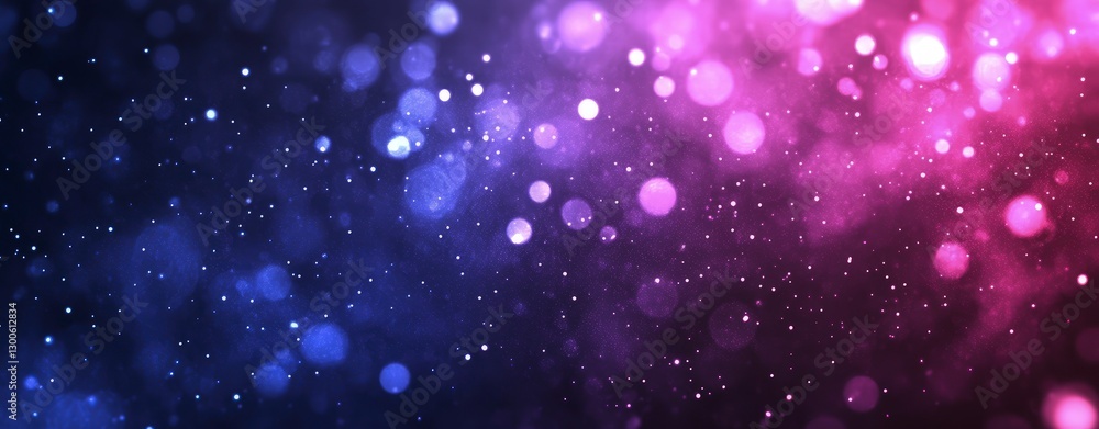 Poster abstract background with purple and blue light rays from right and left side on dark background, wit