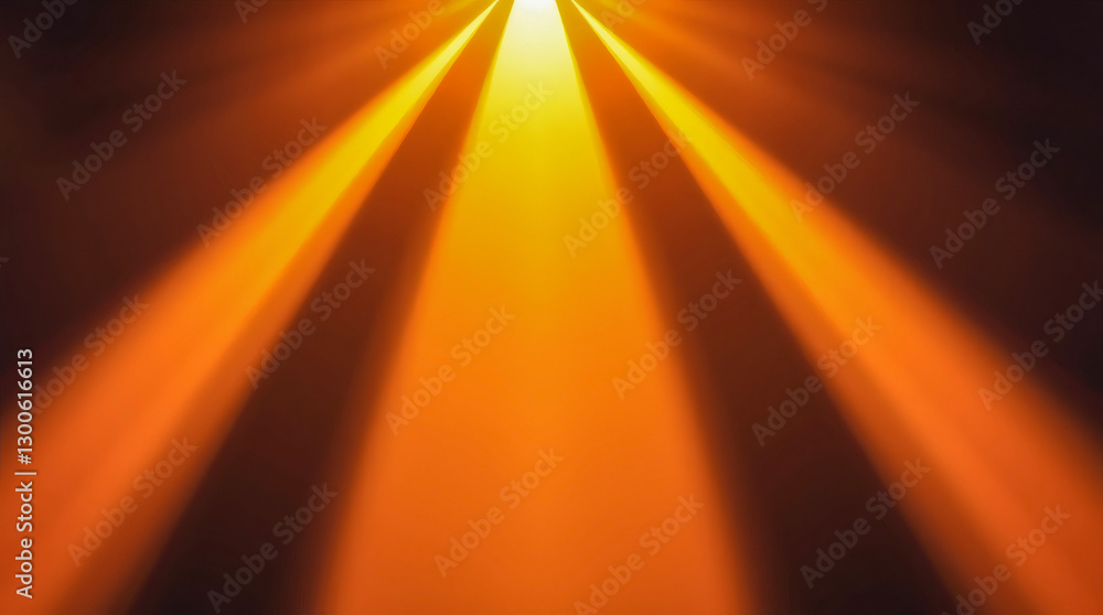 Poster bright rays of light create a warm atmosphere in a dark setting. generative ai