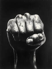 Fist in the air, symbolic