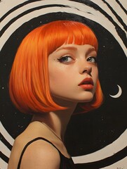 Red head portrait photography lost in the stars