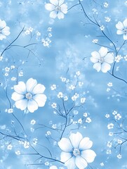 blue floral background