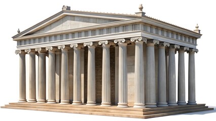 Obraz premium Classical Temple Architecture Model