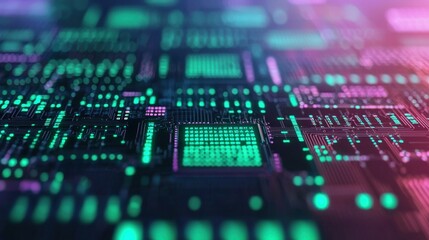 green screen infographics concept. Glowing Digital Transformation Infographic with Futuristic Circuitry Design