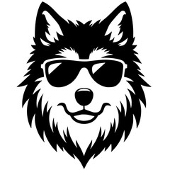 Cool wolf portrait