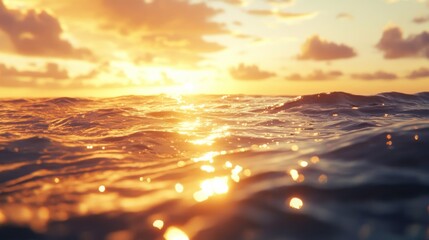 Serene Sunrise Over Calm Ocean Waters