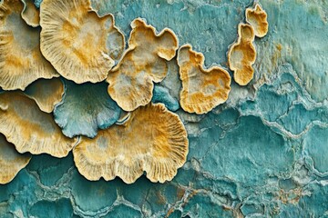 Obraz premium coral reef macro / texture, abstract marine ecosystem background on coral reef