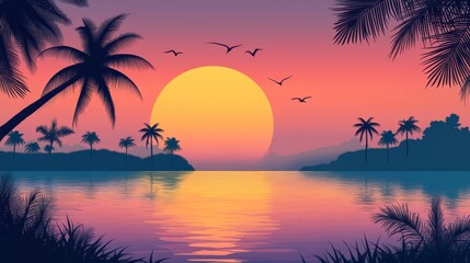 Serene Sunrise Over Tranquil Waters