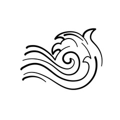 asian wave water pattern line
