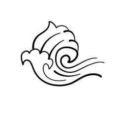 asian wave water pattern line
