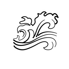 asian wave water pattern line
