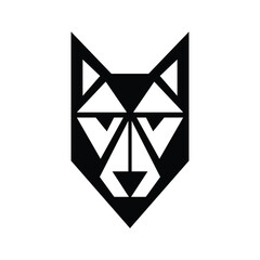 Minimal Dog Face Logo, Dog Logo, Pet Logo, Pet Icon