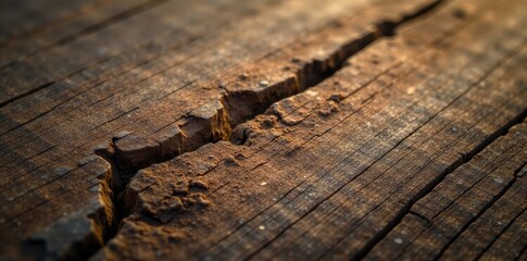 Rich brown tones, visible wood knots, uneven surface, planks, furniture