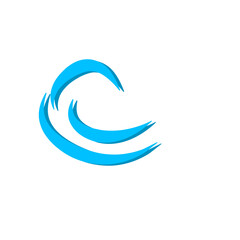 Naklejka premium Water wave icons in black 