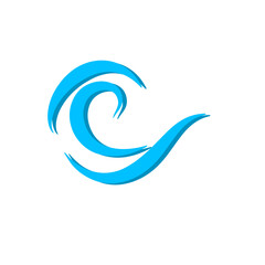 Obraz premium Water wave icons in black 