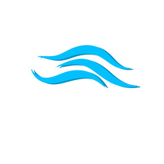 Water wave icons in black
