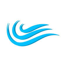 Water wave icons in black
