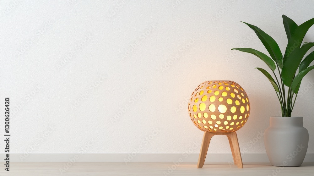 Poster coconut shell handmade concept, handmade coconut shell lampshade with intricate cutouts for unique h