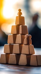 Wooden pyramid, figures, career, success