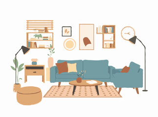 Modern Nordic Living Space Furniture Icons