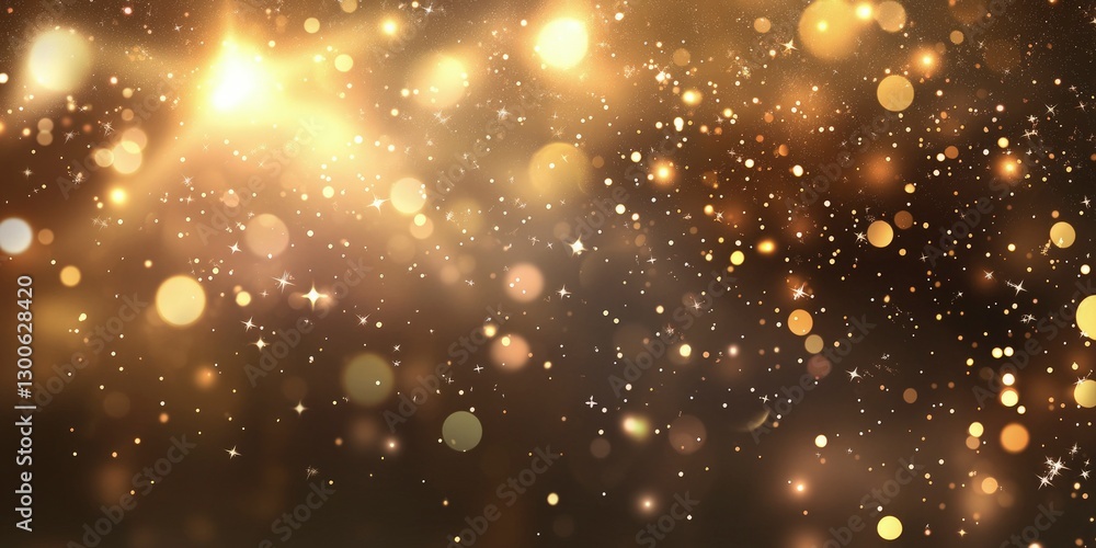 Poster stage with golden light spotlights shining down from the top left corner of the screen to illuminate