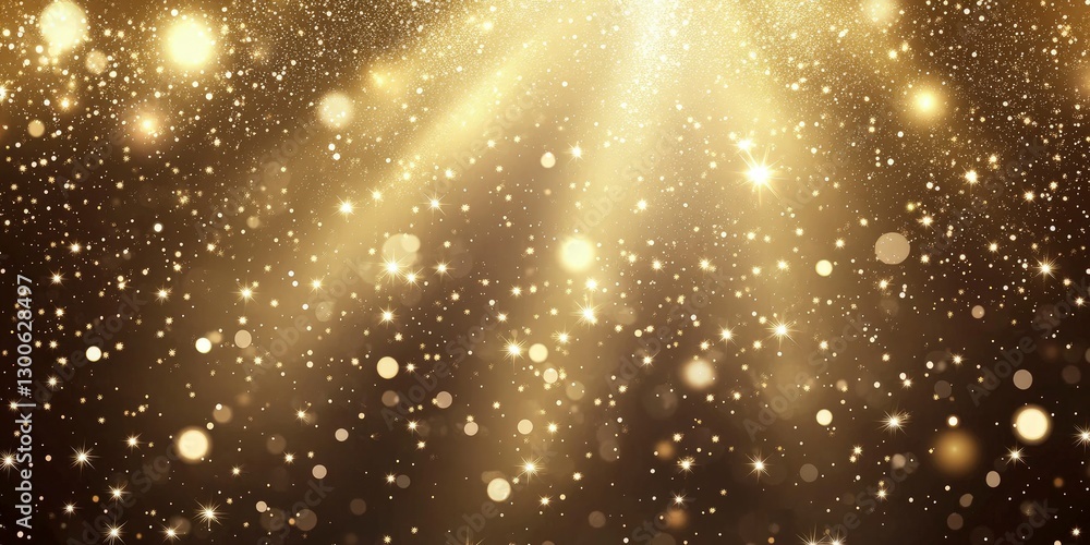 Aufkleber stage with golden light spotlights shining down from the top left corner of the screen to illuminate
